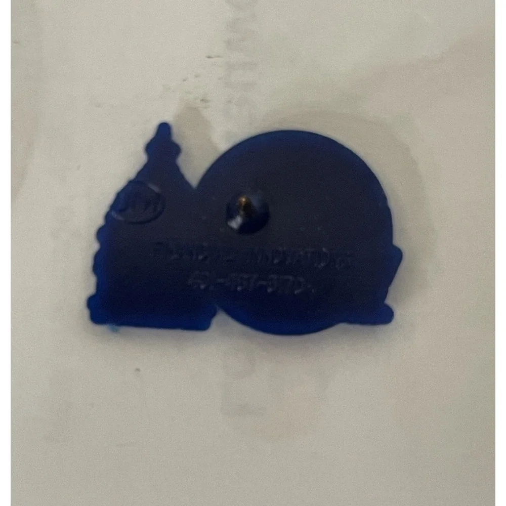 UAW‎ Cap Blue Plastic and Gold Tone Lapel Pin Pinback